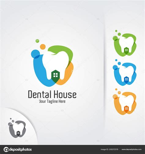 Diseño Del Logo Clínica Dental Concepto Casa Vector Dental Para vector ...