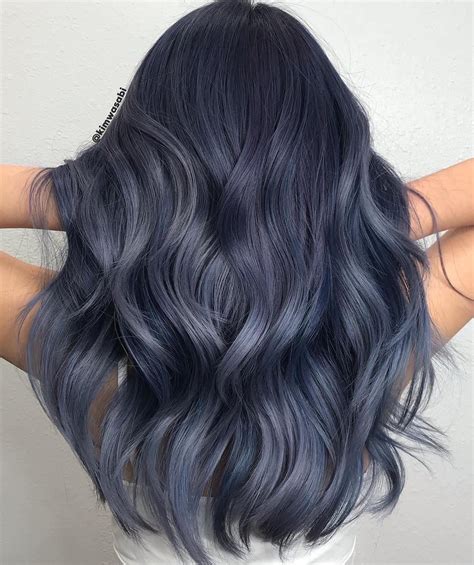 Pin by Becky Woodruff on Hair!!!! | Blue hair balayage, Grey hair color ...