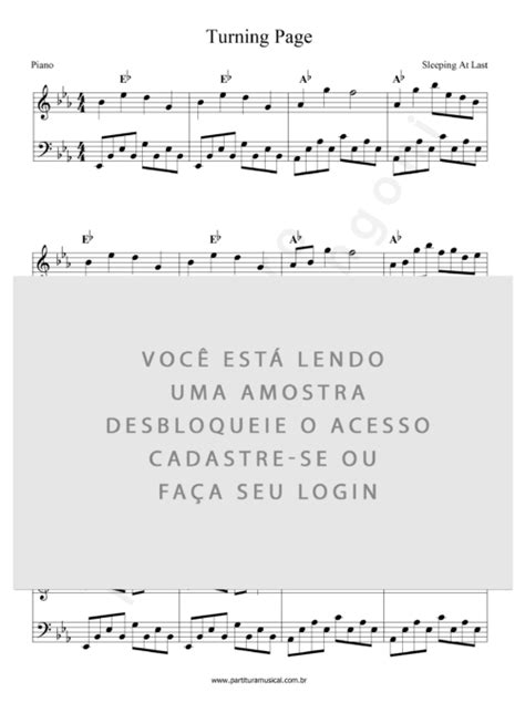 Turning Page (Piano) - Partituras e Arranjos