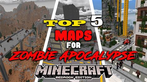 Top 5 Maps for Zombie Apocalypse part 1 - Minecraft Bedrock - YouTube