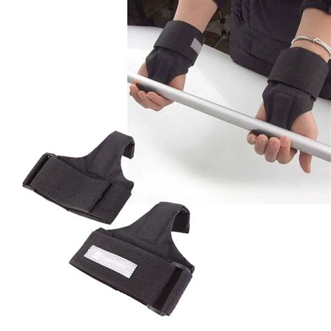 1pair Adjustable Wraps Brace Weight Lifting Hook Training Black Gloves ...