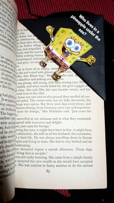 Easy DIY SpongeBob Corner bookmark! | Diy bookmarks, Corner bookmarks ...