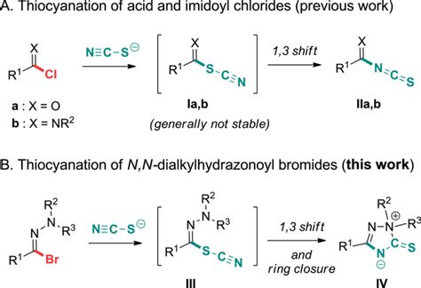 Scheme 1. Reactions of acid halides and their nitrogen derivatives with ...