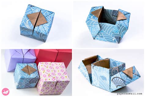 Origami Hinged Box Video Tutorial - Paper Kawaii