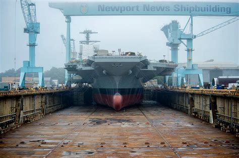 Ship Photos of The Day - Gerald R. Ford Aircraft Carrier Dry Dock ...