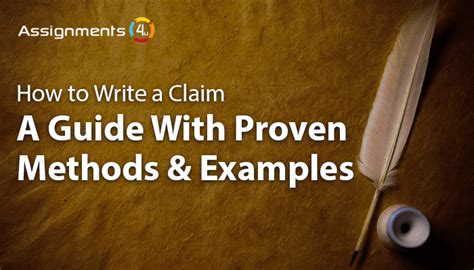 How to Write a Claim: A Step-by-step Guide and Expert Tips