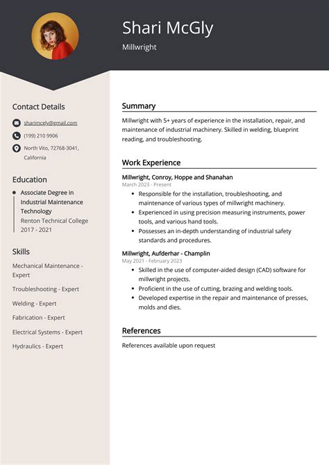 Millwright Resume: Job Description, Sample & Guide