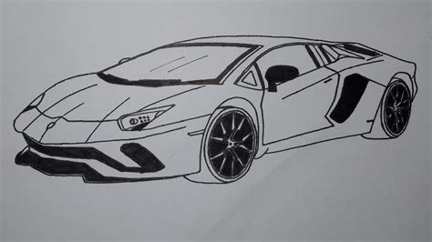 Lamborghini Drawing Outline