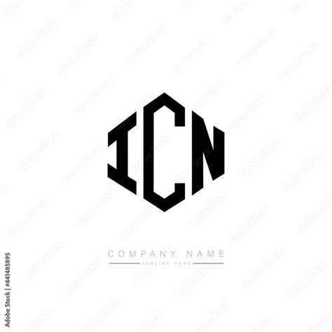 ICN letter logo design with polygon shape. ICN polygon logo monogram ...