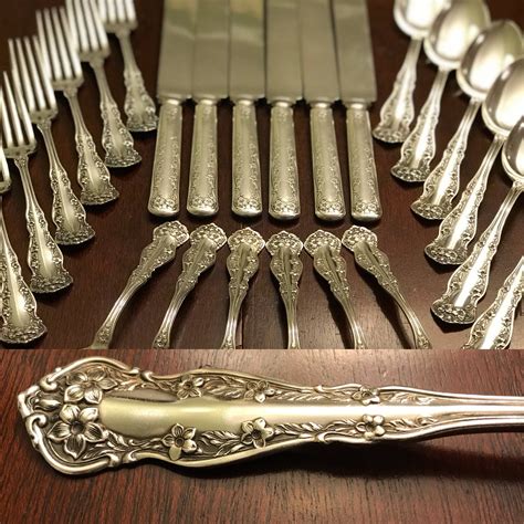 Antique Silverware Set, circa 1900 Chester silverware, Rare Service for ...