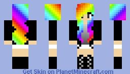 Rainbow girl Minecraft Skin