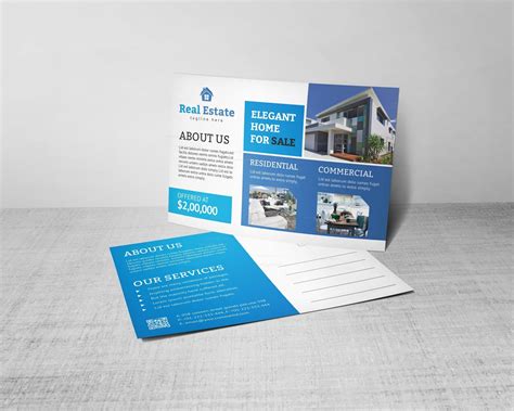 Creative Real Estate Postcard Design Template 001554 - Template Catalog