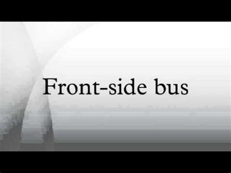 Front-side bus - YouTube