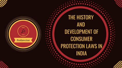 The History and development of Consumer Protection Laws in India ...