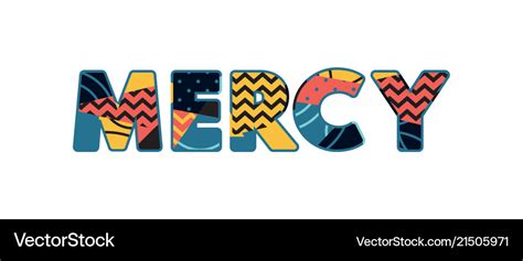 Mercy concept word art Royalty Free Vector Image