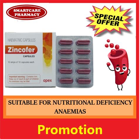 Zincofer Capsule 10 capsules x 10 strips (1 box) | Shopee Malaysia