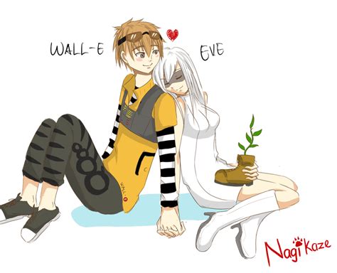 Wall-E and eve by Nagikaze | Wall e, Wall e eve, Anime vs cartoon