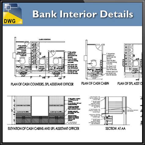 Bank interior design drawings – CAD Design | Free CAD Blocks,Drawings ...