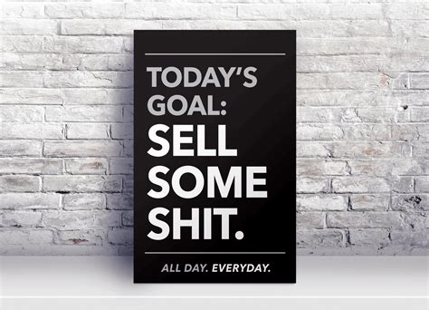 Business Office Motivational Posters - "Sell Some S***" in Black ...