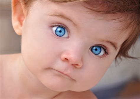 Cute Little Baby Blue Eyes Closeup Portrait - The Pulse