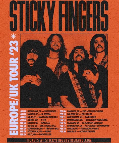 Sticky Fingers - Europe/UK Tour 2023 - 06 February 2023 - Berns - Event ...