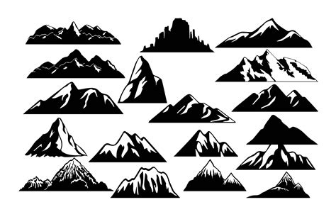 Mountain Clipart Mountain Silhouette Mountain Svg - Etsy