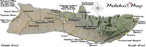 Map of Molokai Hawaii | Molokai hawaii, Molokai, Hawaii island