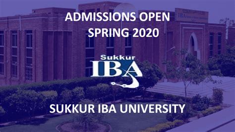 [Admissions Open Spring 2020] Sukkur IBA University - Jaamiah.com