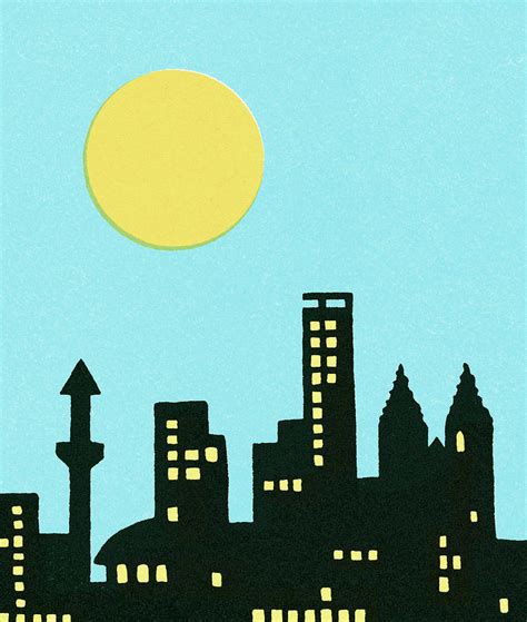 City at night Drawing by CSA Images - Fine Art America