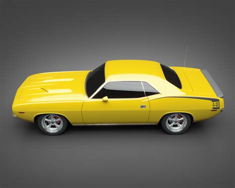 3d model 1972 plymouth cuda 440