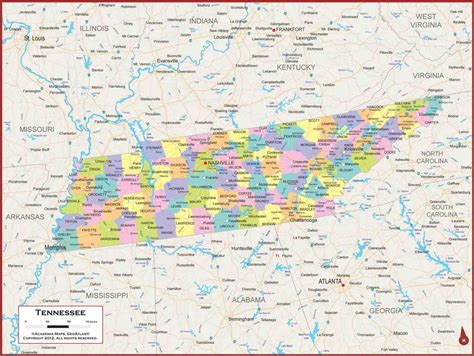 Online Maps: Tennessee County Map