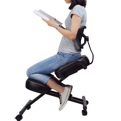 Buy DRAGONN Ergonomic Kneeling Chair with Back Support, Adjustable ...