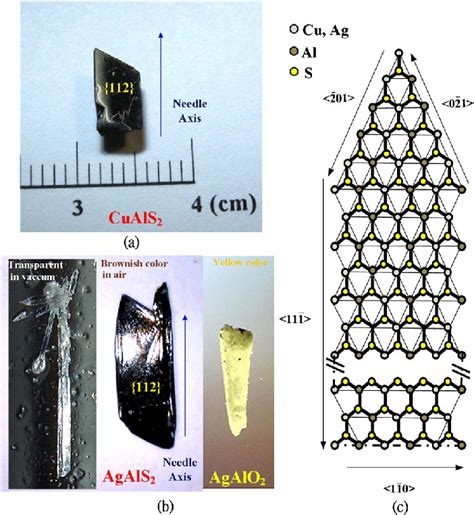 (a) Crystal morphology for the CuAlS 2 single crystal with a relevant ...