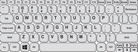 Laptop Keyboard Layout Printable