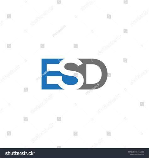 Esd Unique Modern Flat Abstract Logo Stock Vector (Royalty Free ...