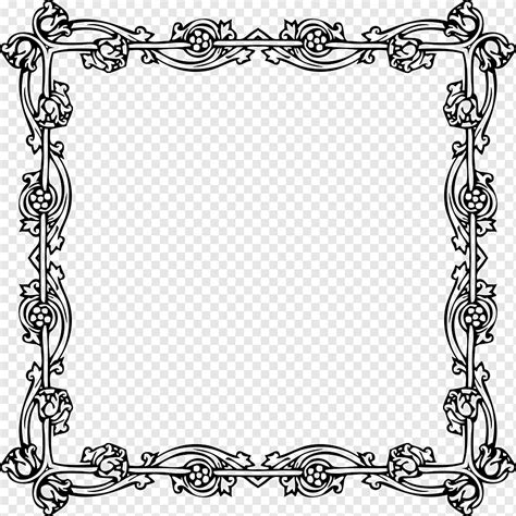 Black floral border frame, Victorian era Frames Borders and Frames ...