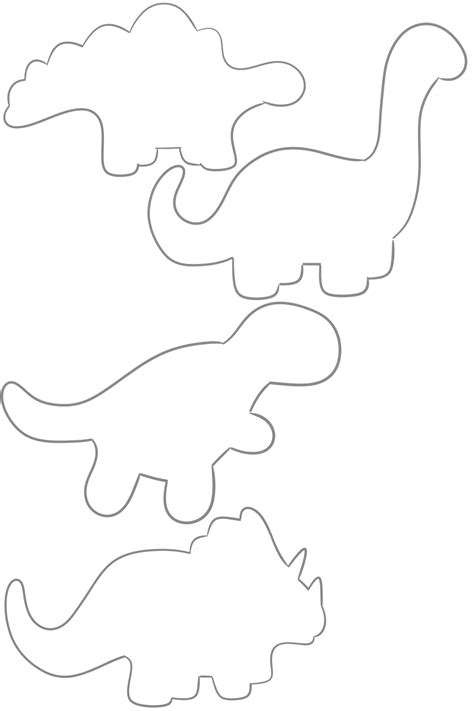 Dinosaur Outlines - stegosaurus, argentinosaurus, trex, triceratops ...