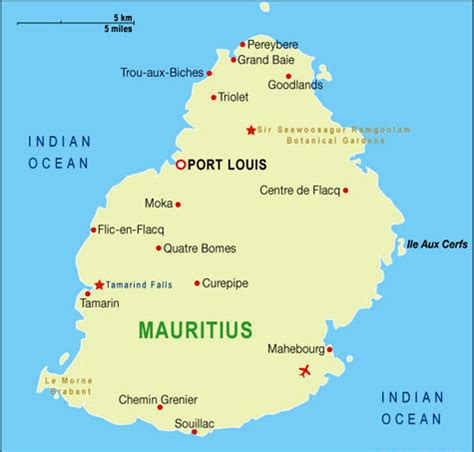 Map of Mauritius