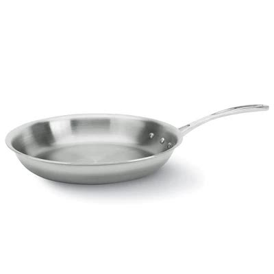 Calphalon Triply 10" Oven Safe Flat Omelette Fry Pan, Stainless Steel ...