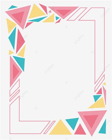 Geometric Triangle Vector Art PNG, Simple Triangle Geometric Border ...