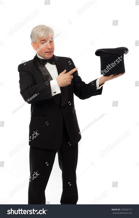 Elegant Man Tuxedo Top Hat White Stock Photo 165632117 | Shutterstock