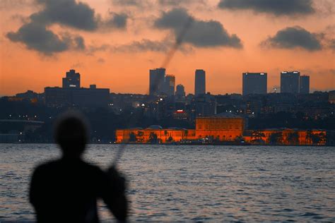 Silhouette of Man Fishing at Coast on Sunset · Free Stock Photo