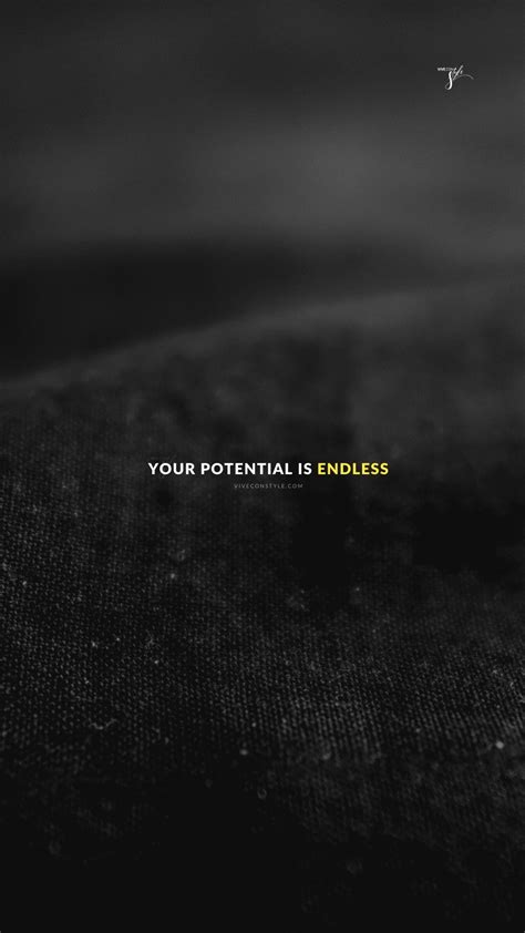 Your potential is endless inspirational quote wallpaper - VIVE CON STYLE