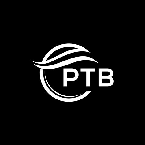 PTB letter logo design on black background. PTB creative circle logo ...