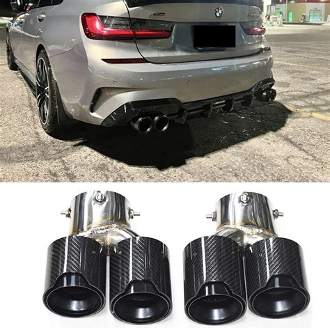 Carbon Fiber Exhaust Tip For BMW G23 M440i G20 G21 M340i G42 M240i 2021 ...