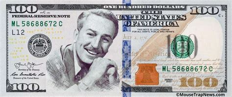 Walt Disney Taking Over The $100 Bill In 2023