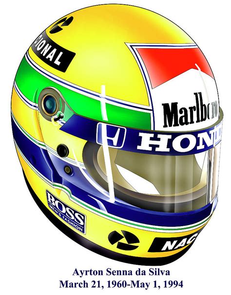 Senna Helmet Digital Art by Lyle Brown