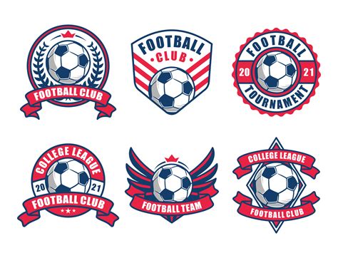 Set of soccer Logo or football club Badge. 6050286 Vector Art at Vecteezy