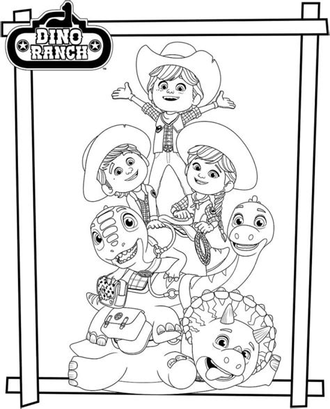 Dino Ranch coloring book from the cartoon printable and online