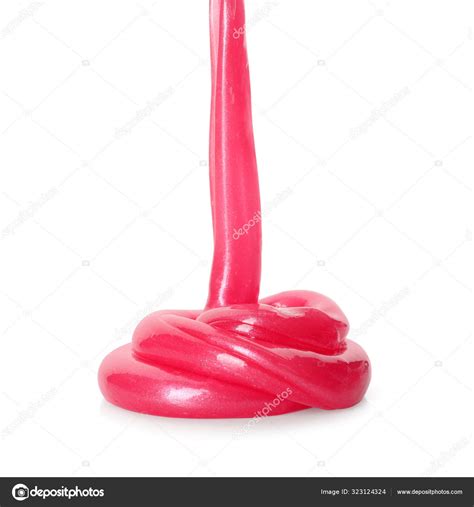 Flowing Red Slime White Background Antistress Toy Stock Photo by ...